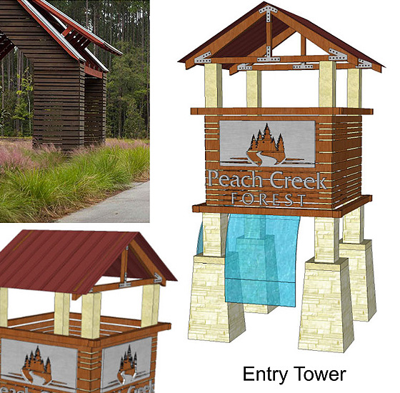 Peach Creek Forest entry tower